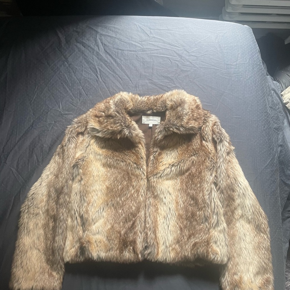 Glassons Faux Fur Cropped Jacket